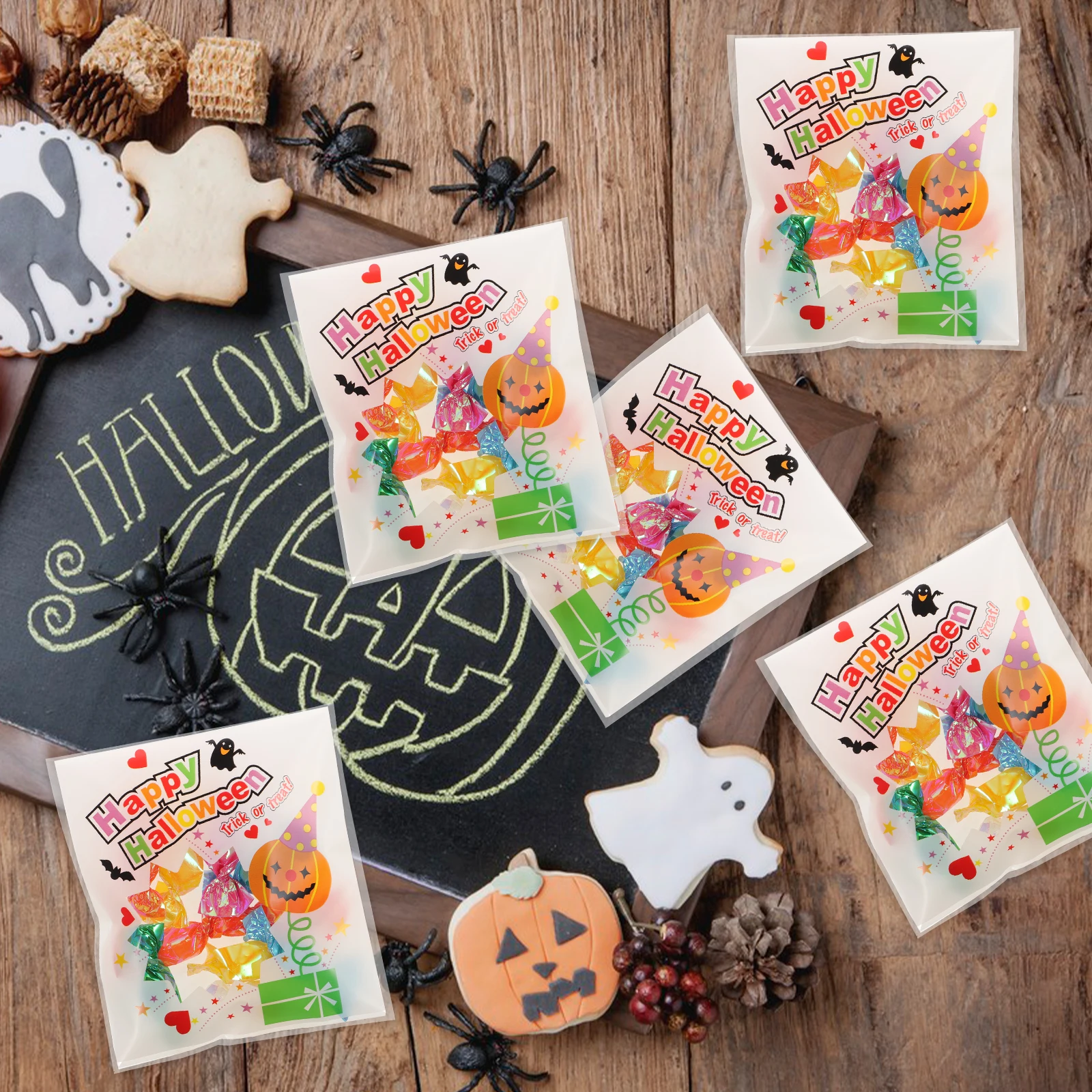 

Candy Bag Biscuit Bag Halloween Packaging Bag Plastic Packaging Bag Baking Biscuit Bag