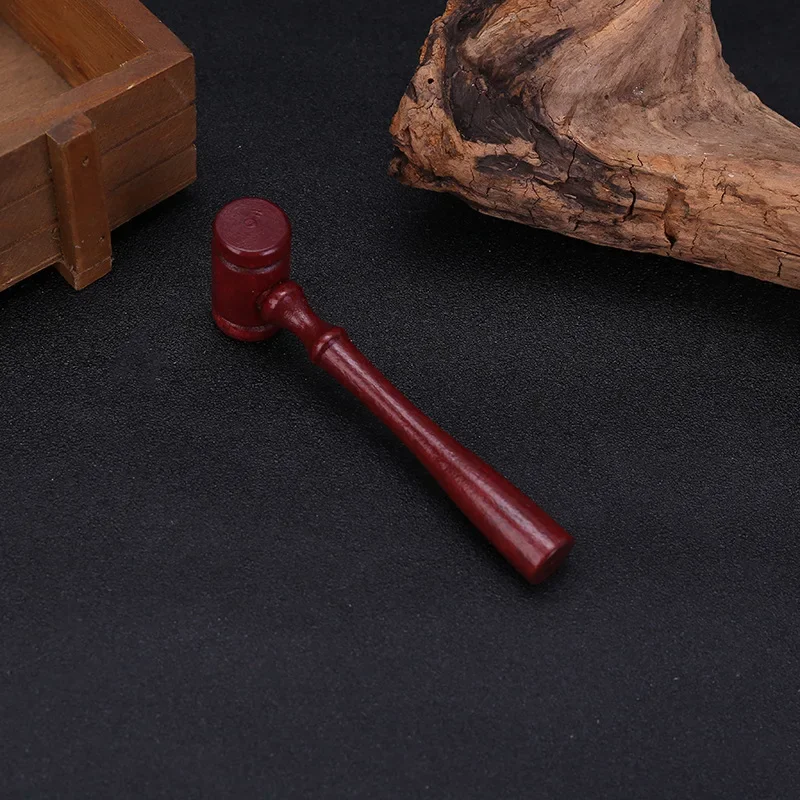 Fashionable Children\'s Toy Small Wooden Hammer Crafts Redwood Judge Hammer Small Wooden Hammer Gift