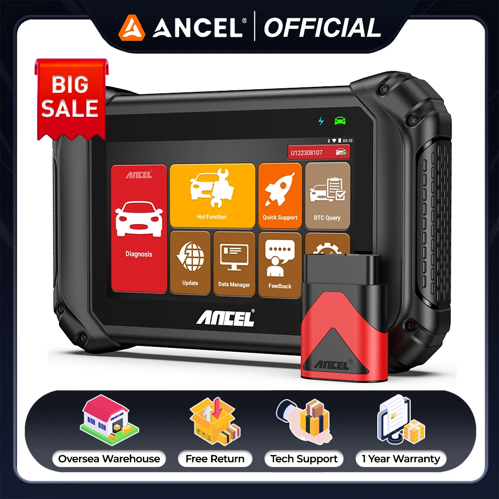 

2025 ANCEL V5 BT OBD2 Scanner All Systems Automotive Auto Bidirectional Scan Tool CAN-FD 10+ Reset Wireless Car Diagnostic Tool