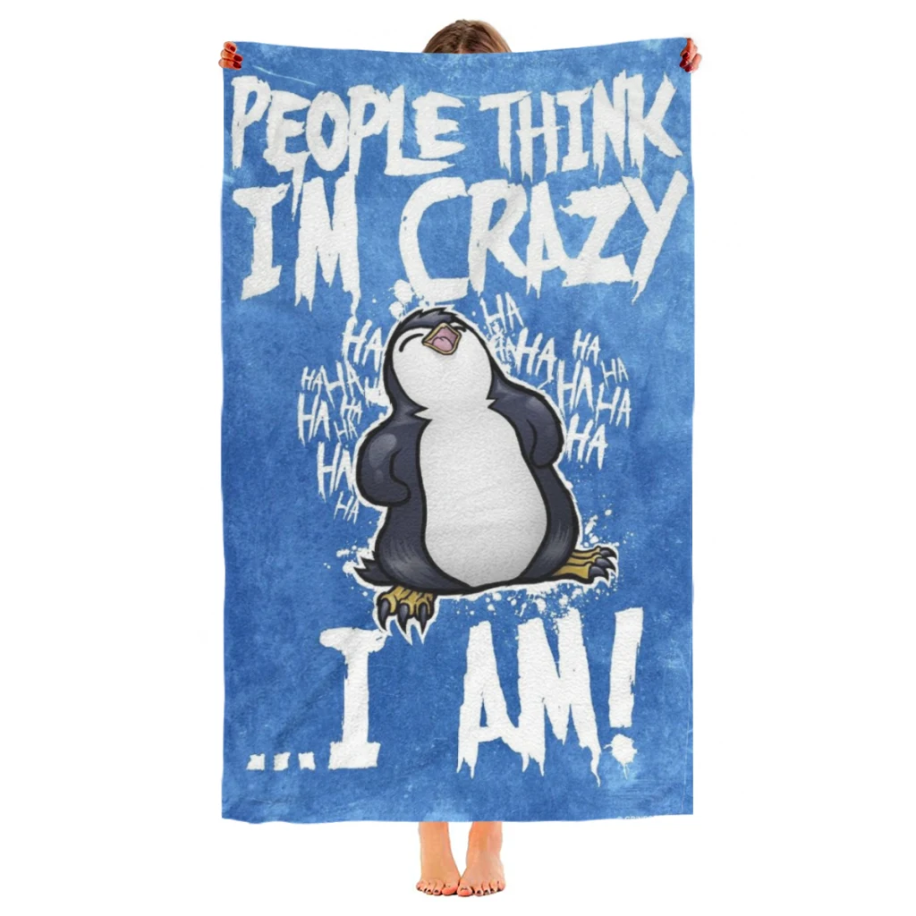 Cartoon Crazy Penguin Cute Men Women Swim Trunks Quick Dry Beach Shorts Board Shorts Swimwear Bathing Suits