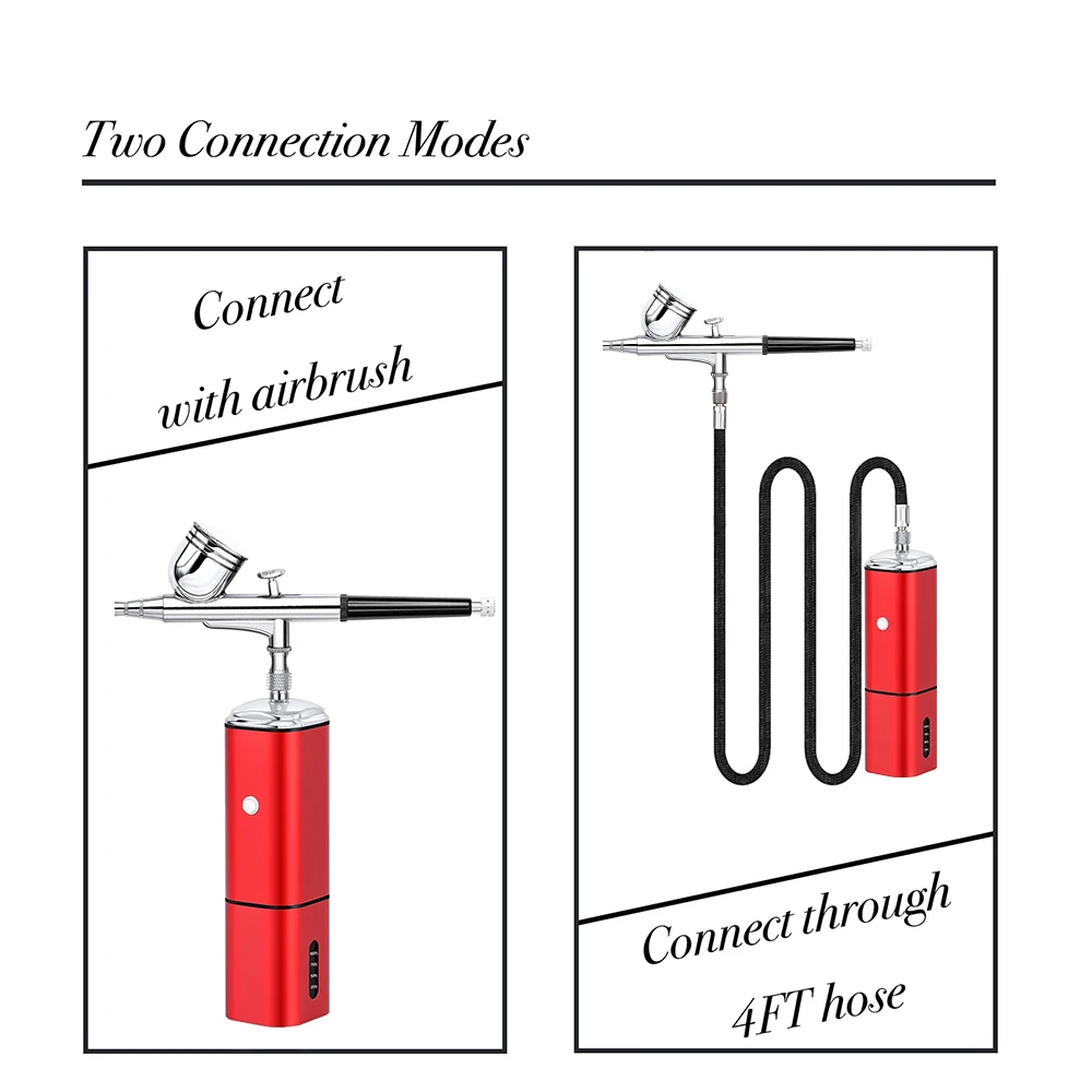 Portable Personal Cordless Mini Noiseless Airbrush Compressor High Power Super Works Quiet Type C Pneumatic Tool