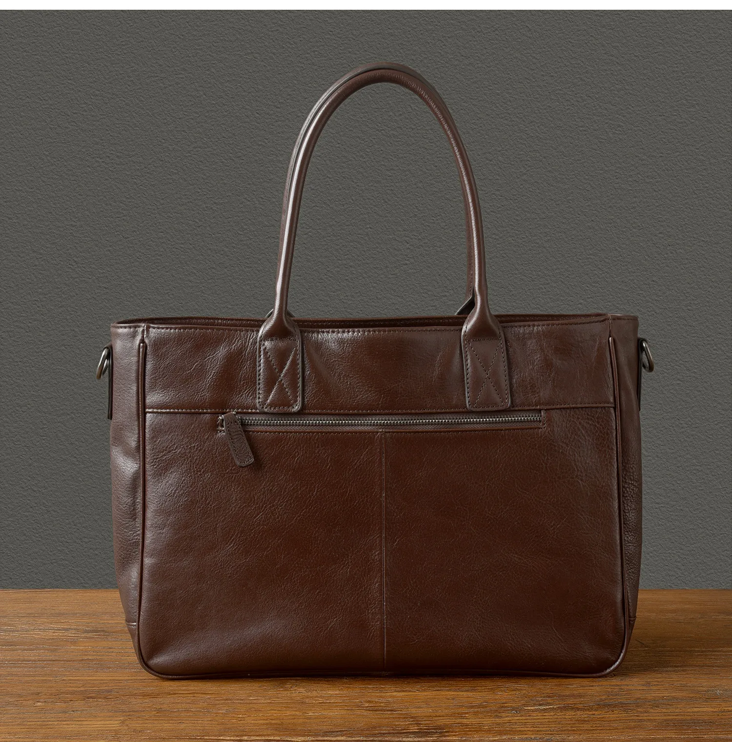 PNDME Vintage hochwertige Herren-Aktentasche aus Rindsleder der ersten Schicht, Business-Luxus-Handtasche aus echtem Leder, Messenger-Tasche – Detail 11