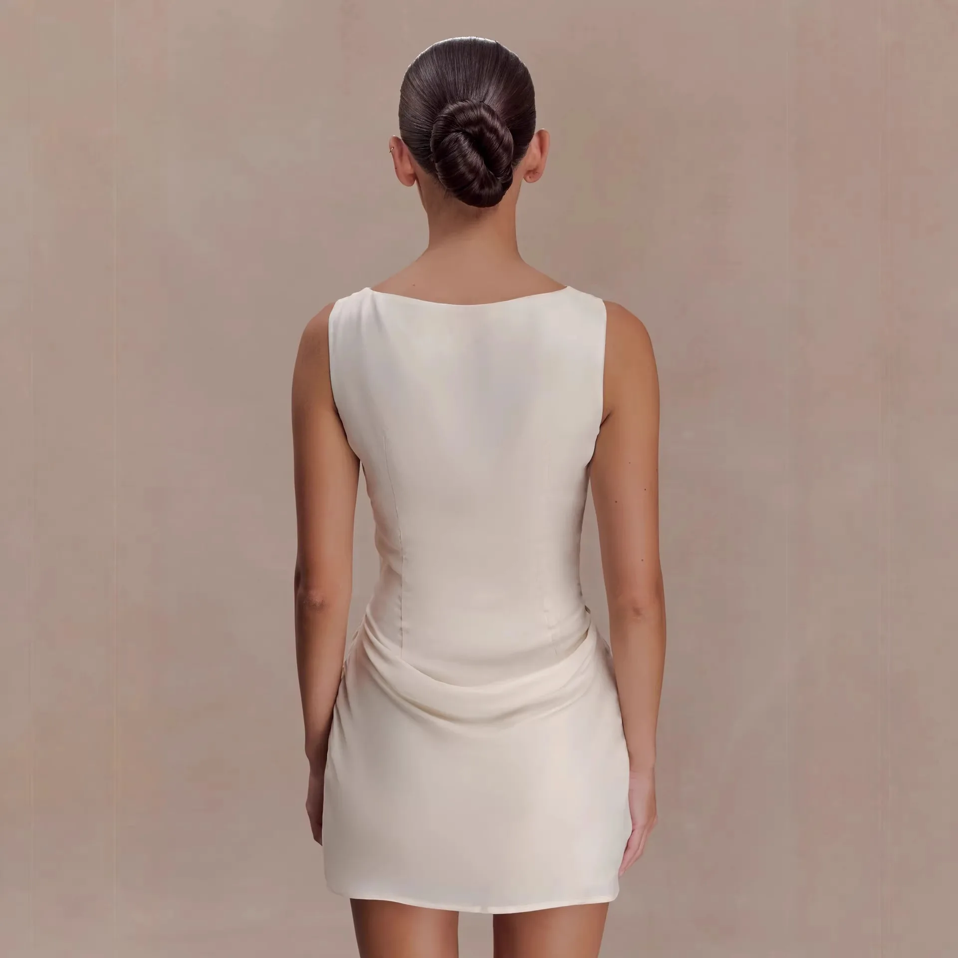 Women's Sleeveless Ribbed Tank Jumpsuit Overall Dress Backless Bodycon Spring Summer