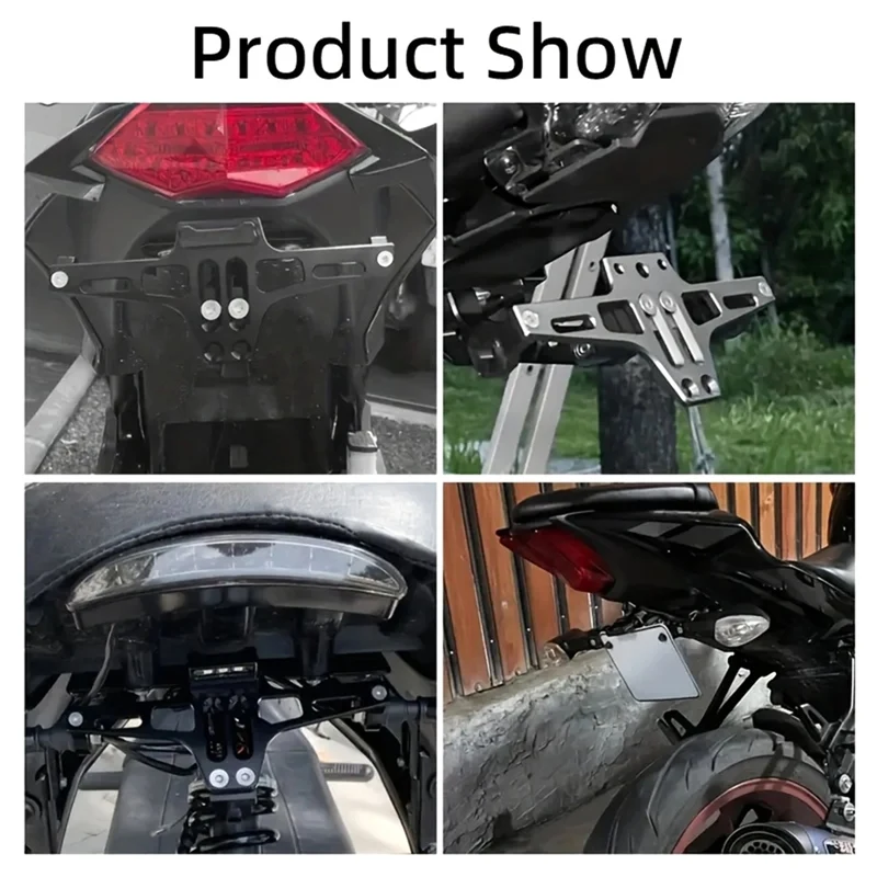 Super Sale Universal Motorcycle Rear License Plate Mount Holder Aluminum Alloy Bracket Motorcycle Modification Part Accessory Re