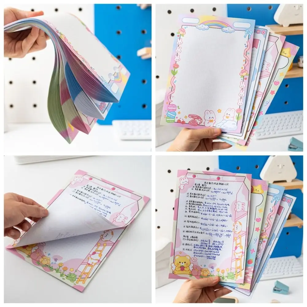 عالية الجودة B5 الكرتون مذكرة الوسادة رشاقته باندان مخطط ملصقات أرنب زهرة ملاحظات لاصقة اللوازم المكتبية