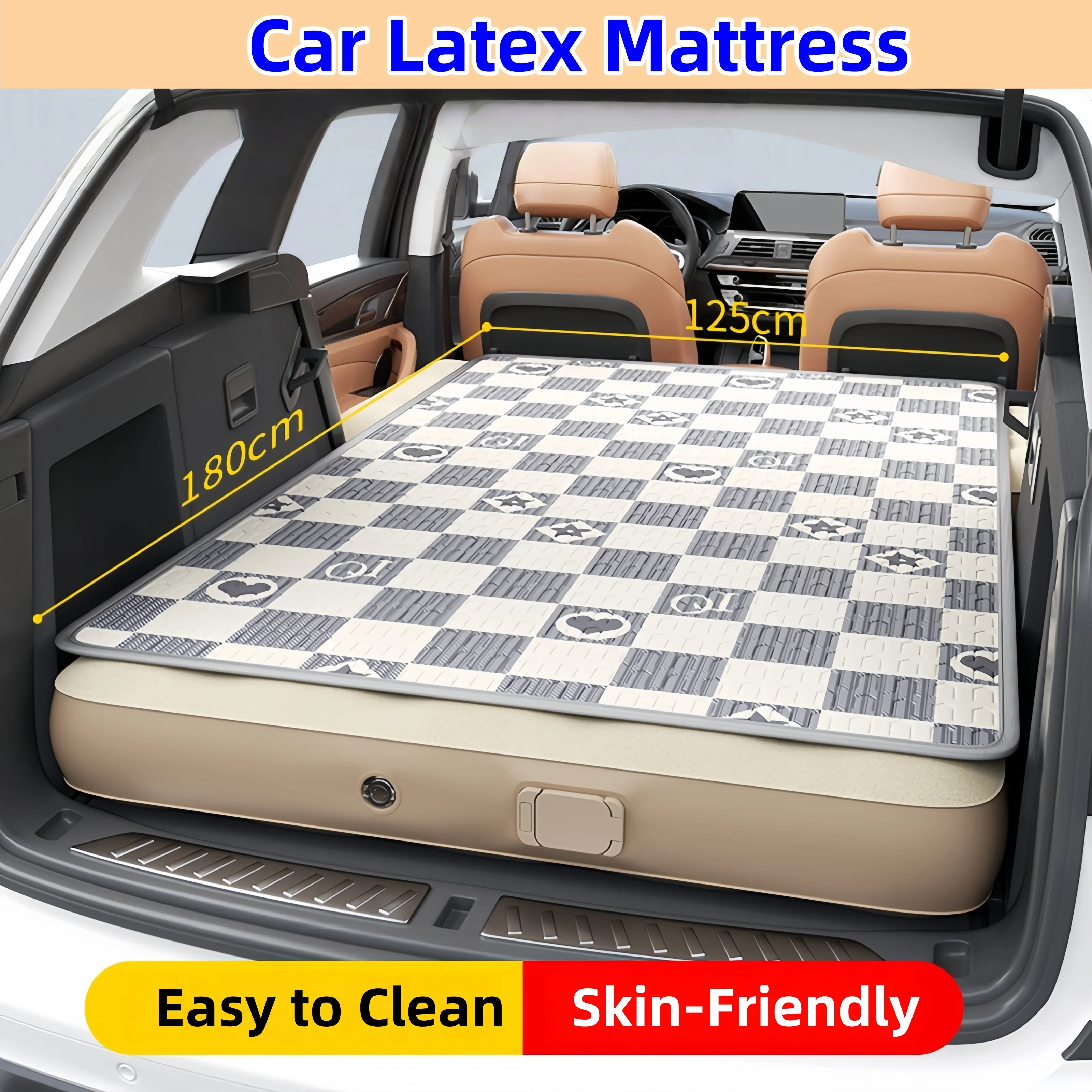 

Car Mattress Natural Latex Mattress Portable Camping Mattress 125*70CM/180*125CM For Tesla Folding Outdoor Camping Mattress