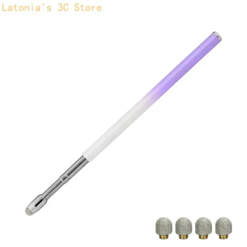 Extendable Metal Touch Pen for Capacitive Screen Input with Soft Tip for Study Writing, Office Tasks, and Desk Work X3UB