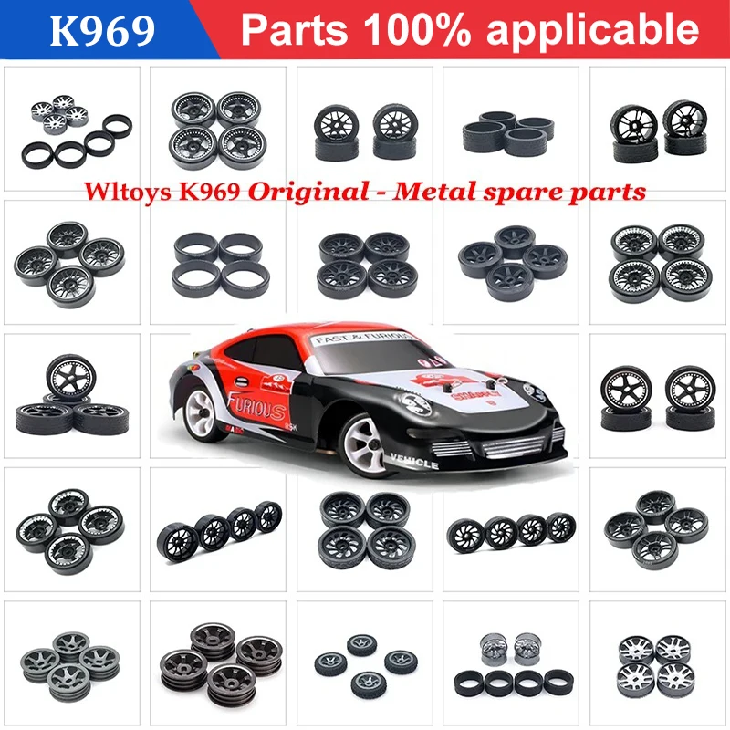 

4PCS Crawler Wheels Tires Rubber Tyre for 1/12 Wltoys 284131 K969 K979 K989 P929 RC 4WD Traxxas Upgrade Parts Car Accessories