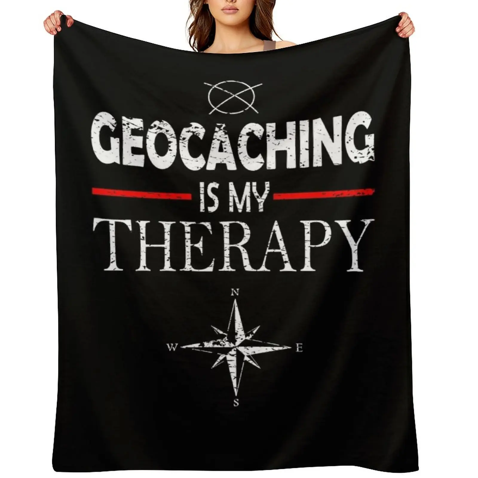 

Geocaching is my therapy Throw Blanket Blankets For Sofas Bed Fashionable warm for winter For Decorative Sofa Blankets