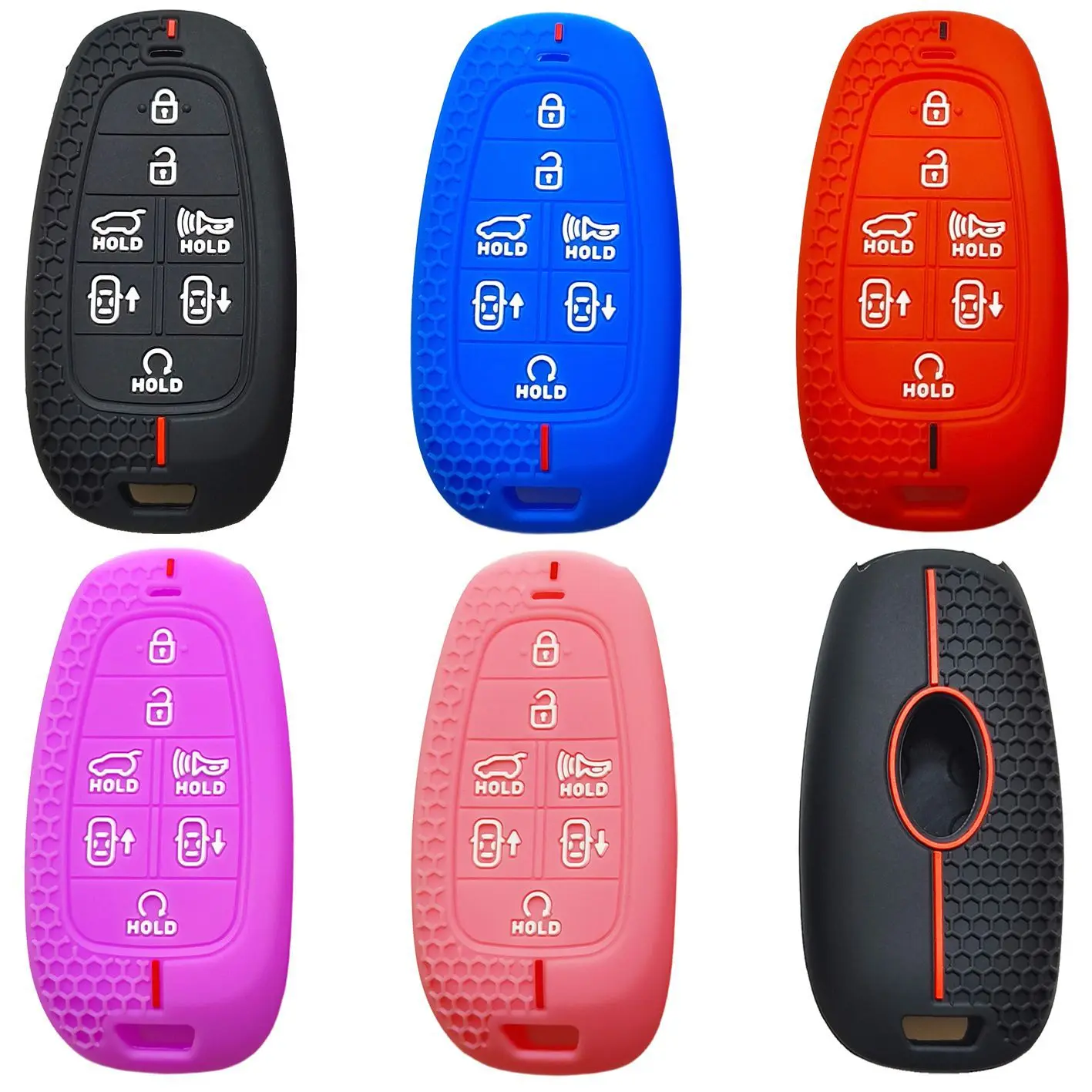 Suitable for modern Paris Emperor Tucson L Santa Fe fifth generation Sonata remote control 7-key silicone keycase key cover
