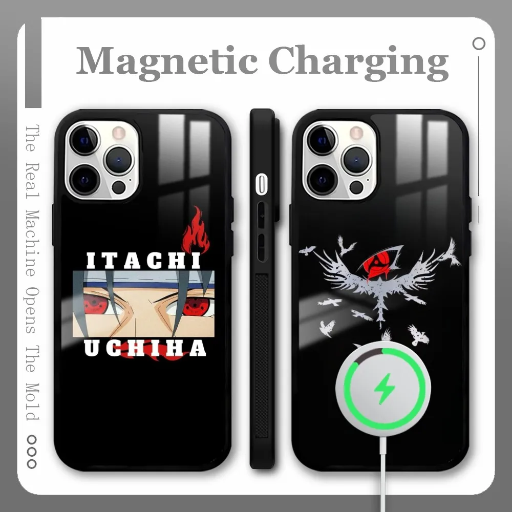 Narutos-Anime I-ITACHI Phone Case For iPhone 16 15 14 13 12 11 Pro Max Plus Mini Magnetic Magsafe Wireless Charging Cover