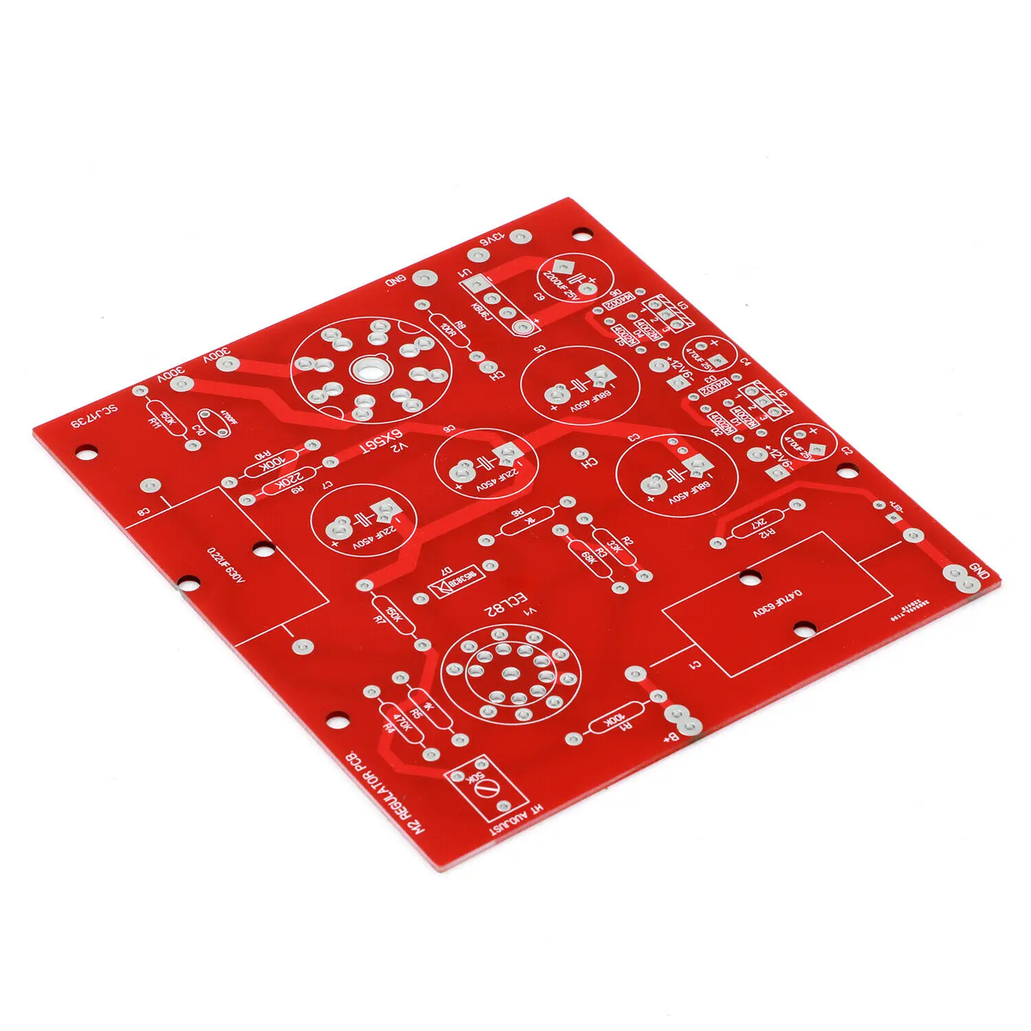 Стерео 12AU7 (ECC82) трубчатая предусилитель, печатная плата + плата блока питания, неизолированная печатная плата