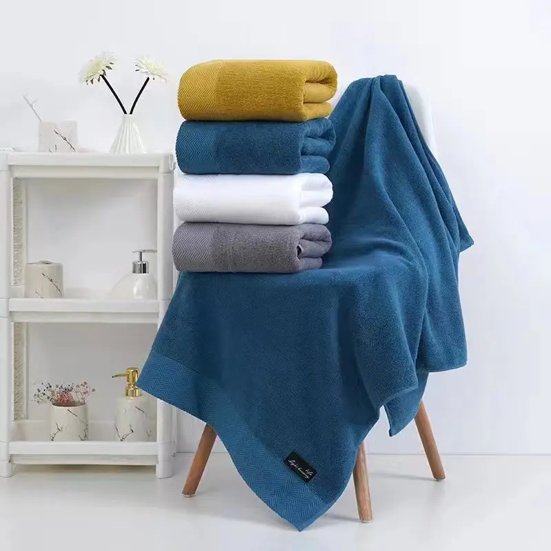 100% Cotton Premium Bath Towel  Lightweight and Highly Absorbent Adult thickened bath towel for home Beach towel