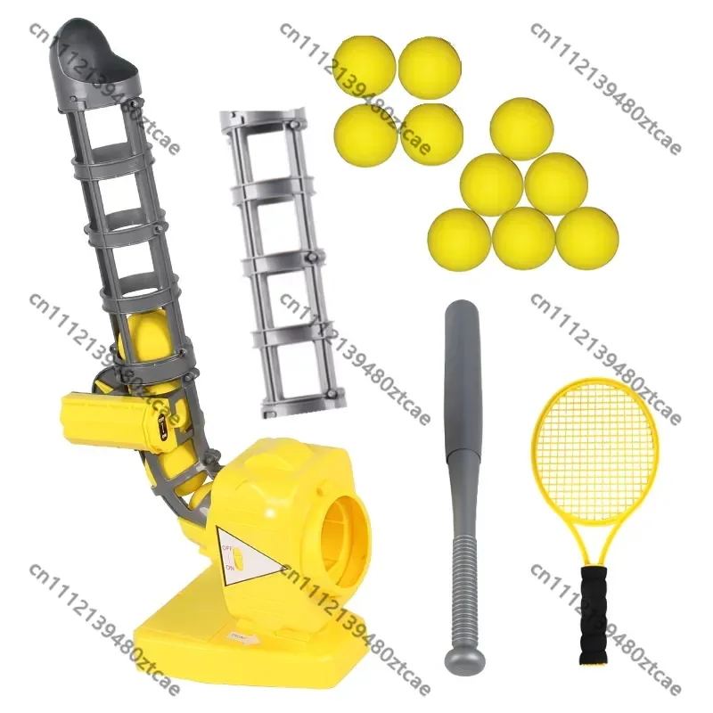 Kids Tennis & Baseball Automatic Ball Launcher Toy Indoor Outdoor Sports Play Equipment For Kindergarten Children Sports Game