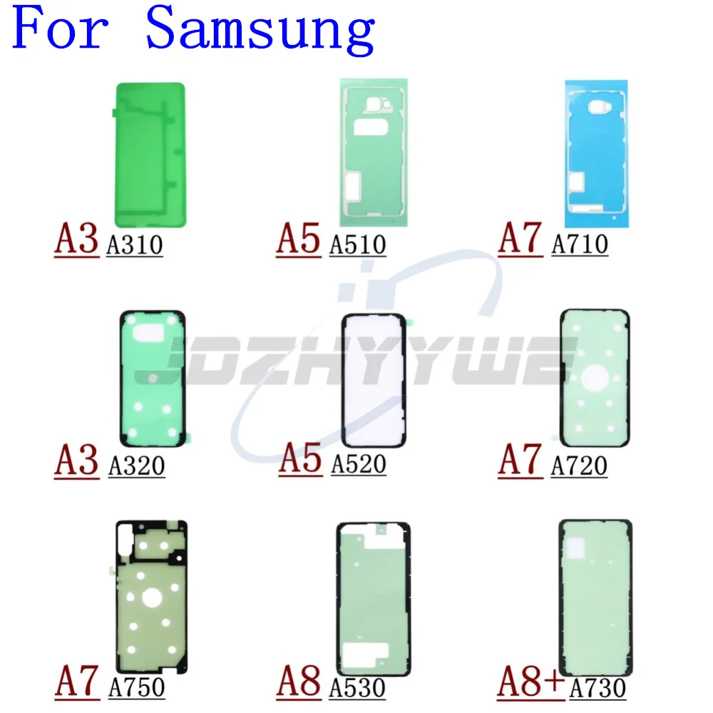 2Pcs Back Housing Battery Door Cover Adhesive Sticker Tape for Samsung Galaxy A3 A320 A5 A520 A7 A710 A720 A750 A8+A530 A730 A9