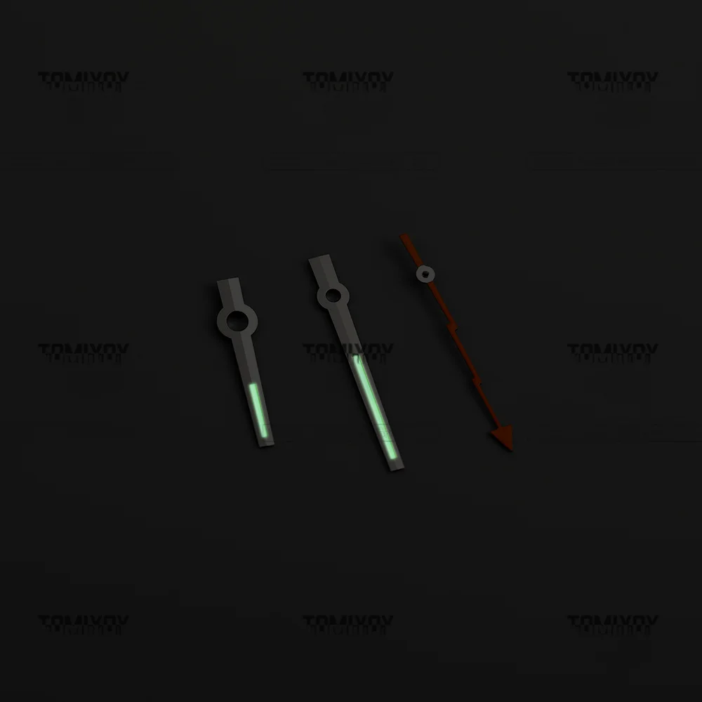 Watch Accessories A Set Orange Stainless Steel Green Luminous Watch Hand Fit For RLX 3135 Automatic Movement