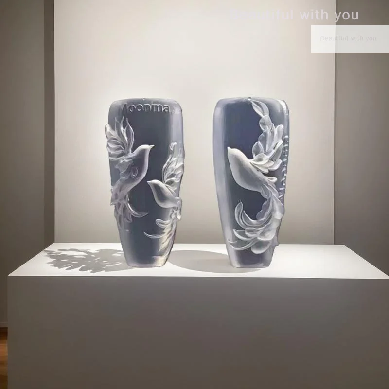 Molde de arte de unha de silicone de pombo 3D personalizado, modelo de gravação transparente, acessório de design de manicure DIY