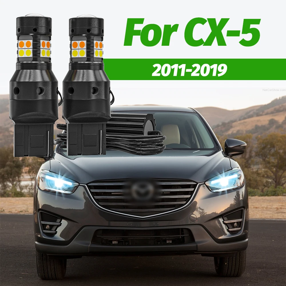 2 Stück Dual-Mode-Blinker + Tagfahrlicht-Zubehör LED DRL für Mazda CX-5 CX5 2011-2019 2012 2013 2014 2015 2016 2017