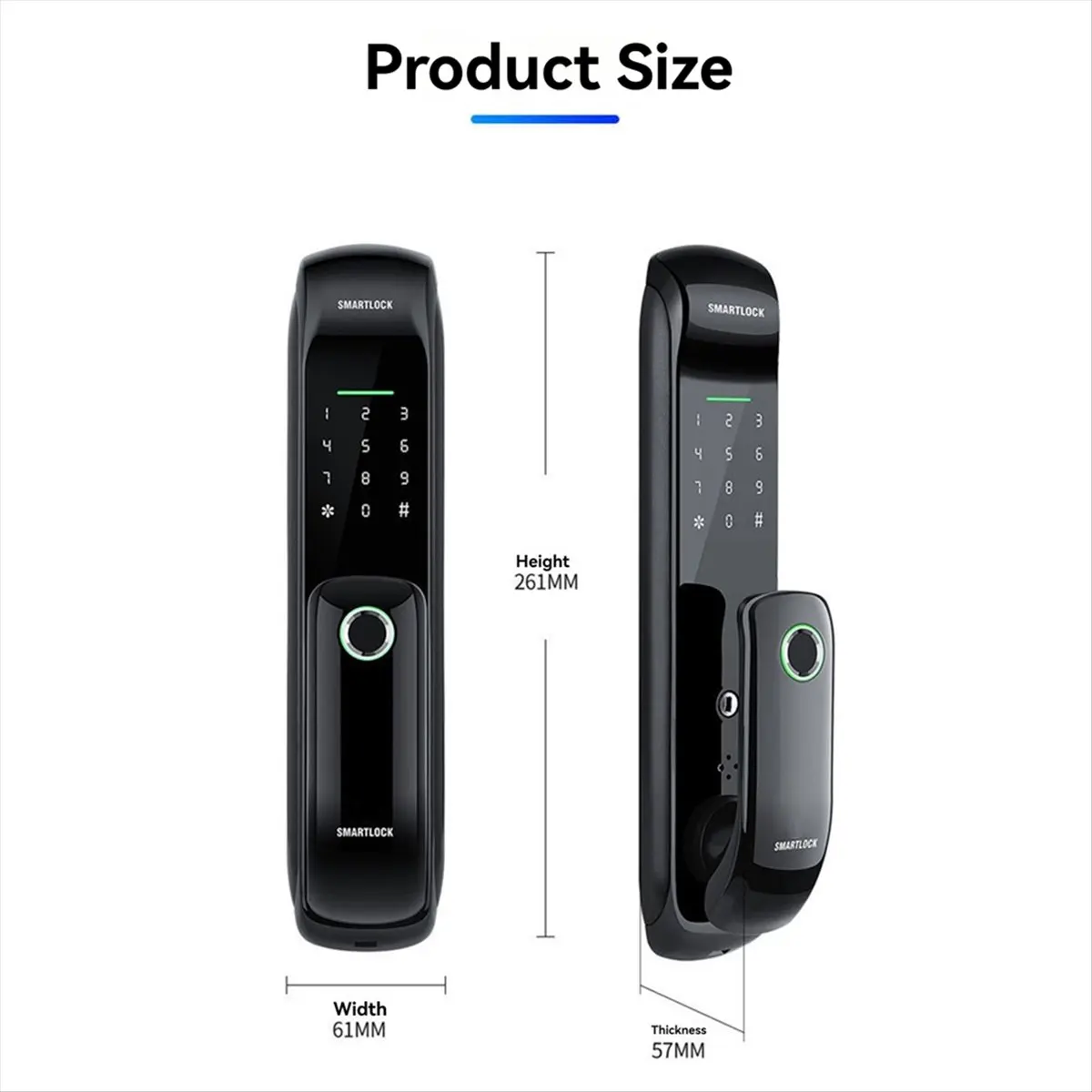 Summer sale  Tuya Smart Locks Fully Automatic Electronic Door Lock with Biometric Fingerprint Lock Rfid Card Password Key Unlock