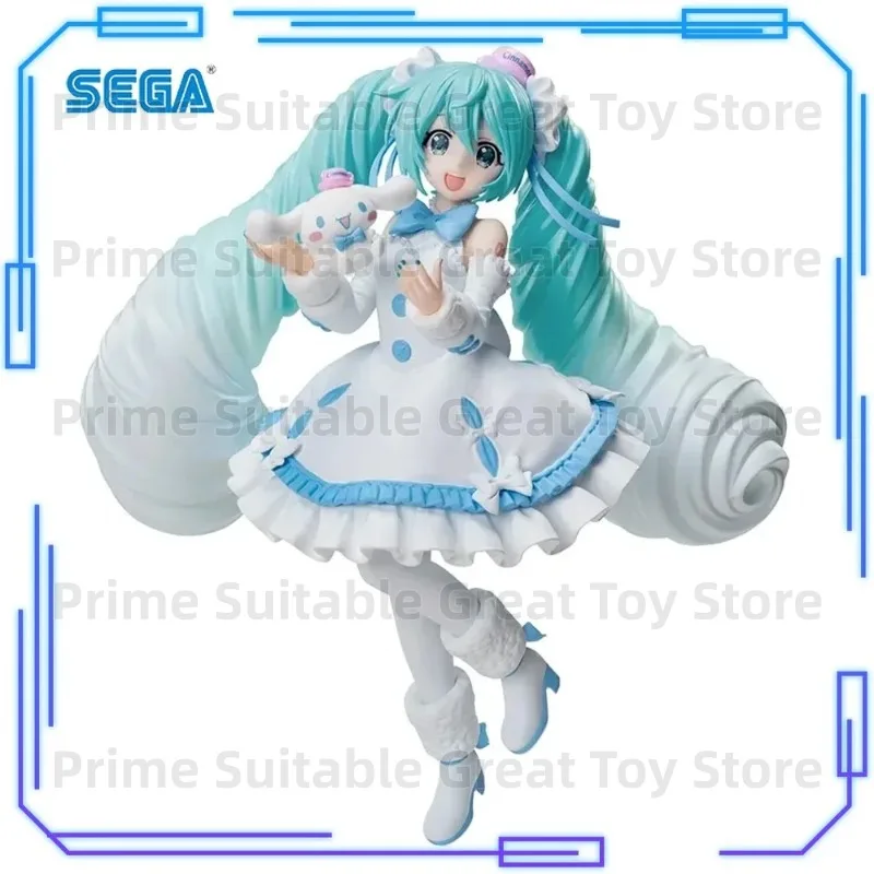 【en-stock】sega-original-genuine-luminasta-hatsune-miku-cinnamoroll-robe-blanche-ver-19cm-figurine-de-modele-d'anime-jouet-cadeau-et-collection