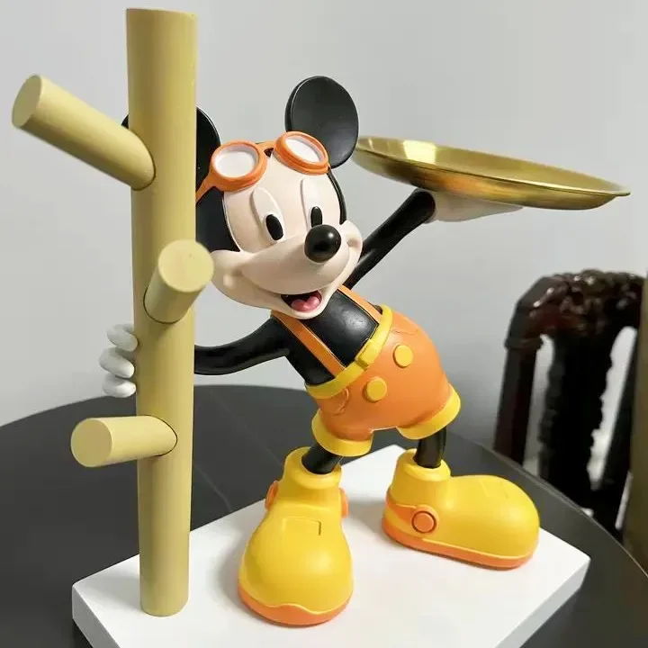 Disney Mickey Mouse Figures Storage Tray Creative Mickeys Statue Keys Jewelrys Storage Holder Porch Desktop Ornaments Gift