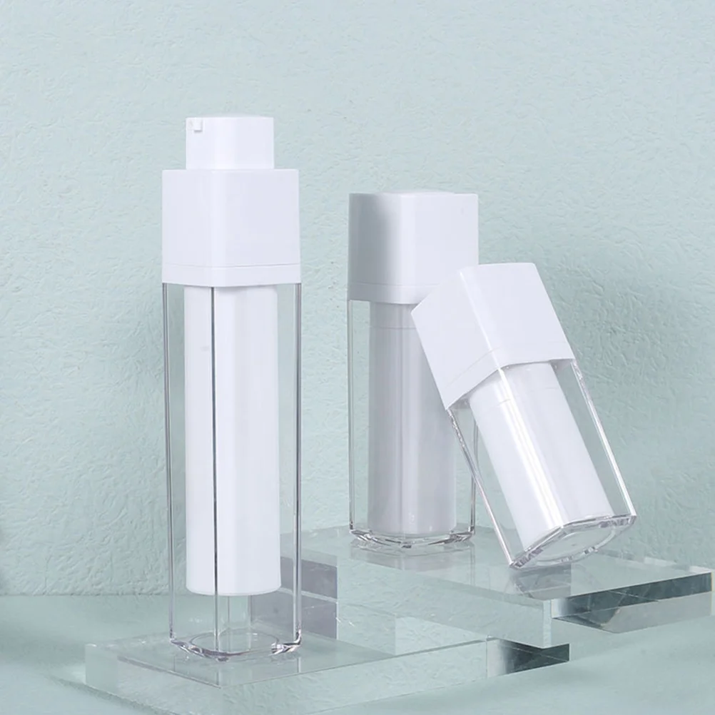 

3Pcs Airless Travel Lotion Pump Bottles Refillable Container Face Cream Vacuum Dispenser Airless Pump Bottle