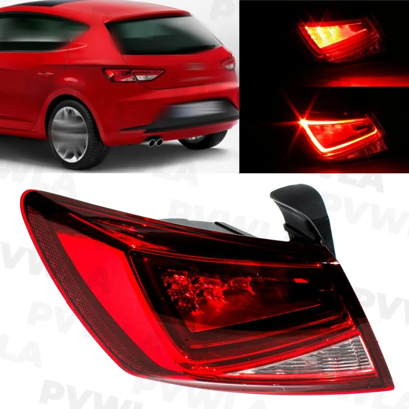 

1pc Left Side Tail Rear Lamp light With LED Bulbs For Seat Leon 2013 2014 2015 2016 2017 2018 2019 2020 5F0945207E