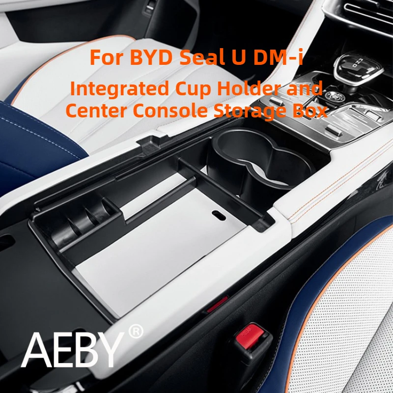 

AEBY For BYD Seal U DM-i 2020 2021 2022 Center Console Organizer Storage Box Tray Cup Holder Car Interior Organizer Accessories