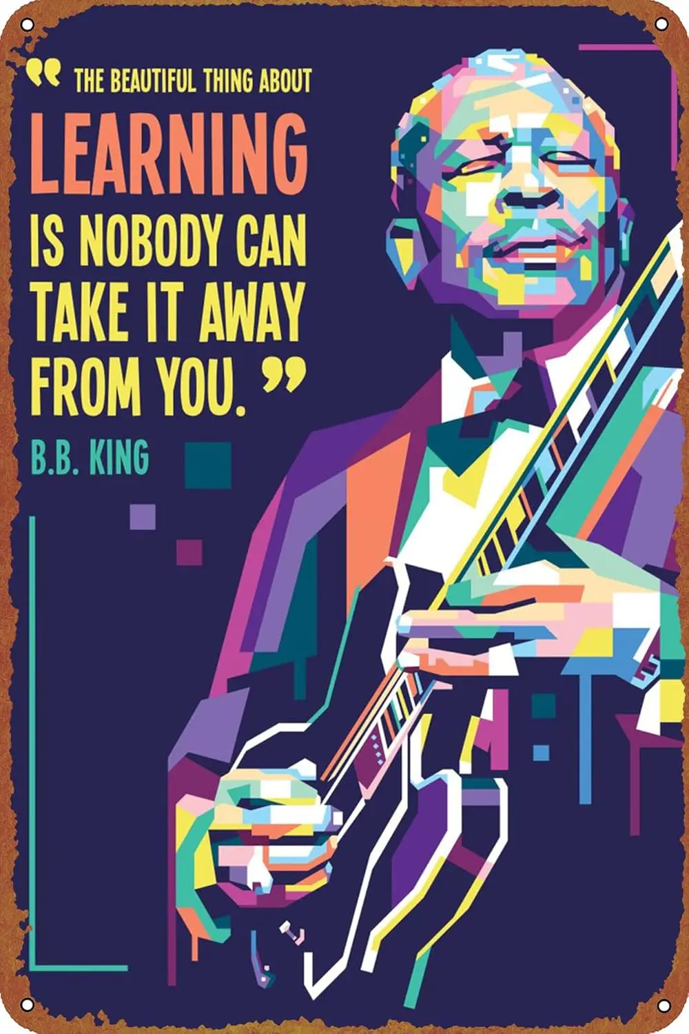 BB KING Poster Retro Metal tin Sign Halloween Tin Sign,Cave,Bar,Club, Home Wall Art Metal Tin Sign 8x12 inches 1pc sign
