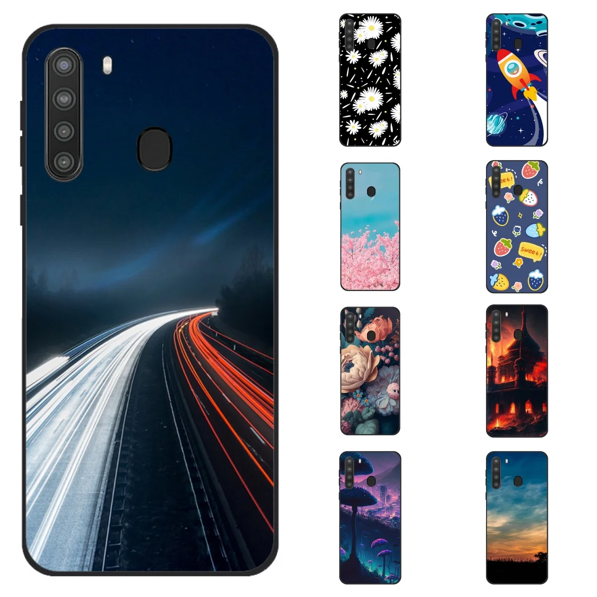 For Samsung Galaxy A21 Case 6.5 inch A215U A215 A 21 Fundas Bumper For Samsung A21 Case Phone Cover Silicone Soft TPU Back Cover