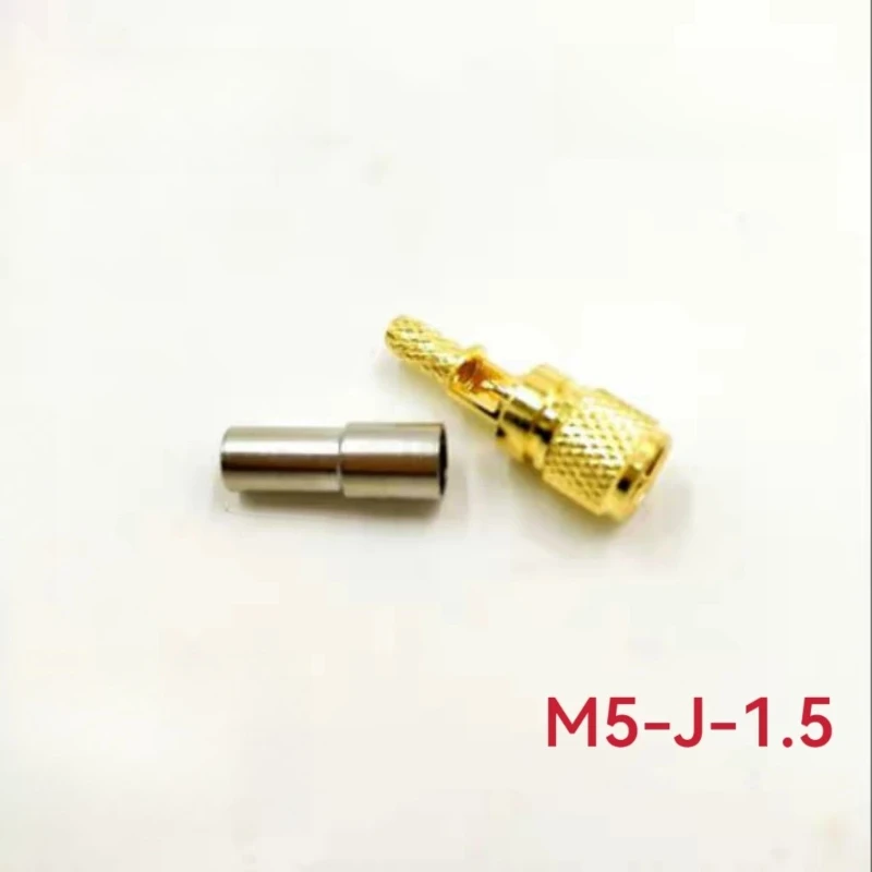 M5‑J‑1.5 Male RF Coaxial Connector, L5 Type Signal Plug for Acceleration & Pressure Sensor, Fits RG316, RG174 Coaxial Cable