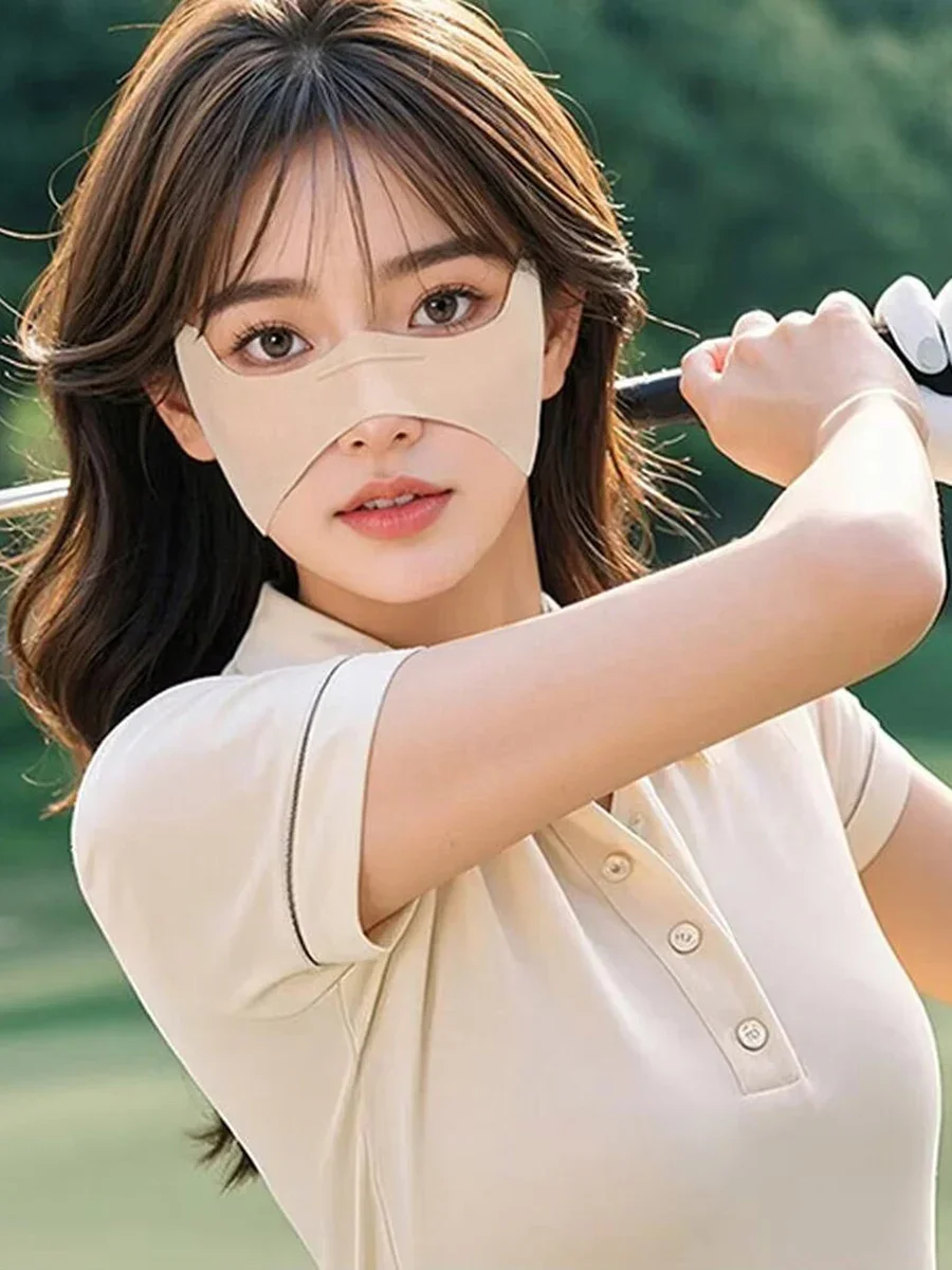AliExpress NONE Outdoor Cycling Sports Sunscreen Face Mask Women's Breathable UV Protection Sunscreen Golf Fitness Eye Protection Equipment