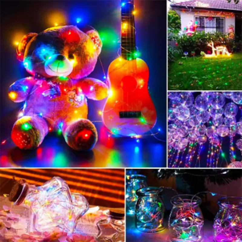 سلسلة led USB LED سلسلة أسلاك نحاسية أضواء USB حلم اللون الجنية أضواء بلوتوث الملونة المنزل شجرة عيد الميلاد ديكور الزفاف