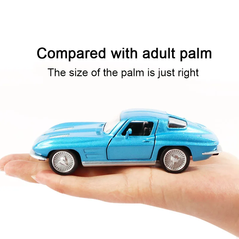 1/36 Chevrolet Corvette Super Classic Car Model lega Diecast Metal Simulation Vehicle Pull Back Model Car for Boy Gift