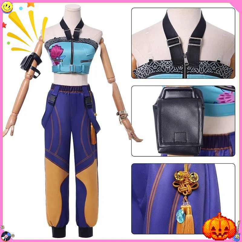 KPop شيطان فتاة مجموعة زوي تأثيري حلي شعر مستعار النساء الفتيات هالوين كرنفال كوميك كون حفلة لعب الأدوار وتتسابق