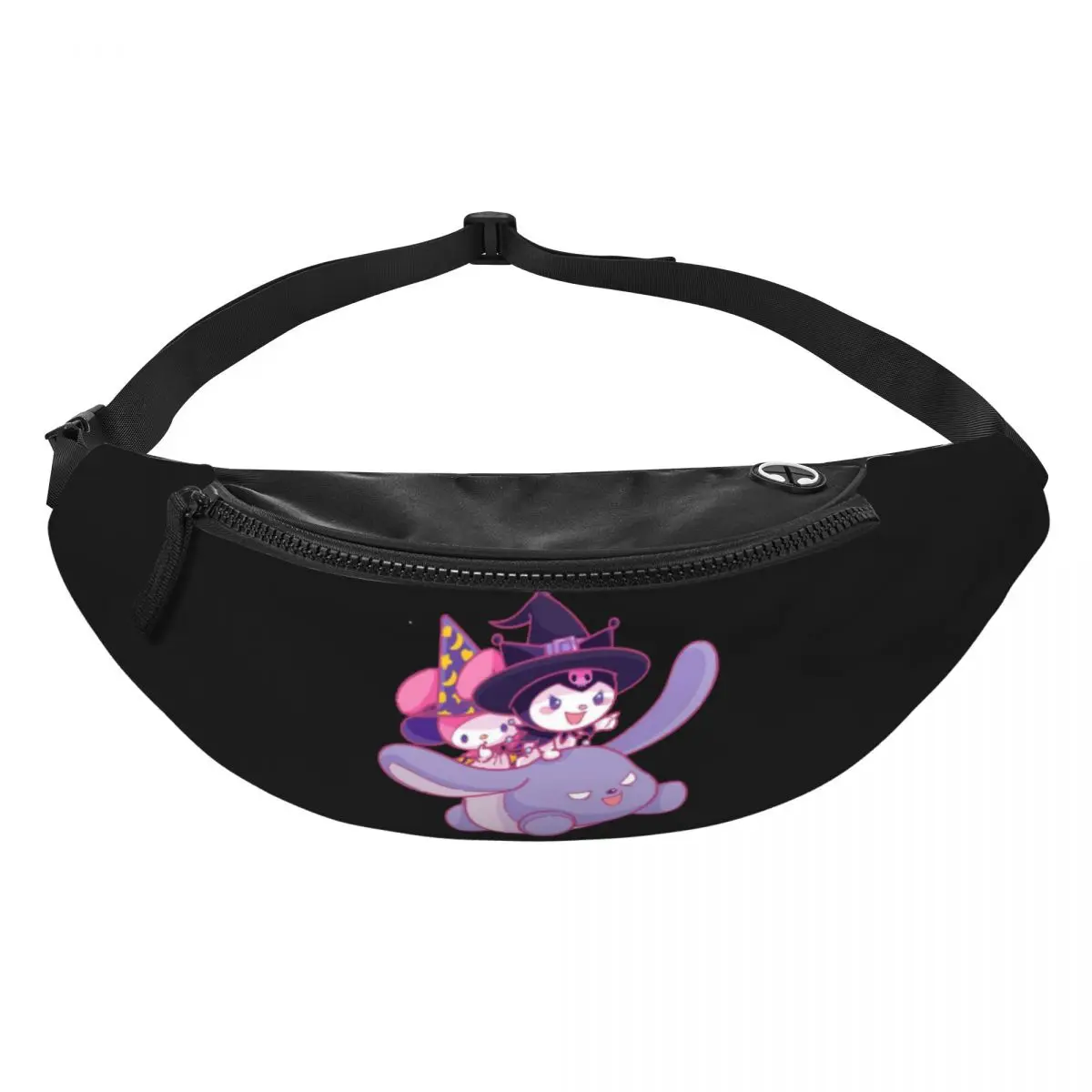 Custom Kuromi Fanny Bag Melody Crossbody Waist Pack Women Men Cycling Camping Phone Money Pouch