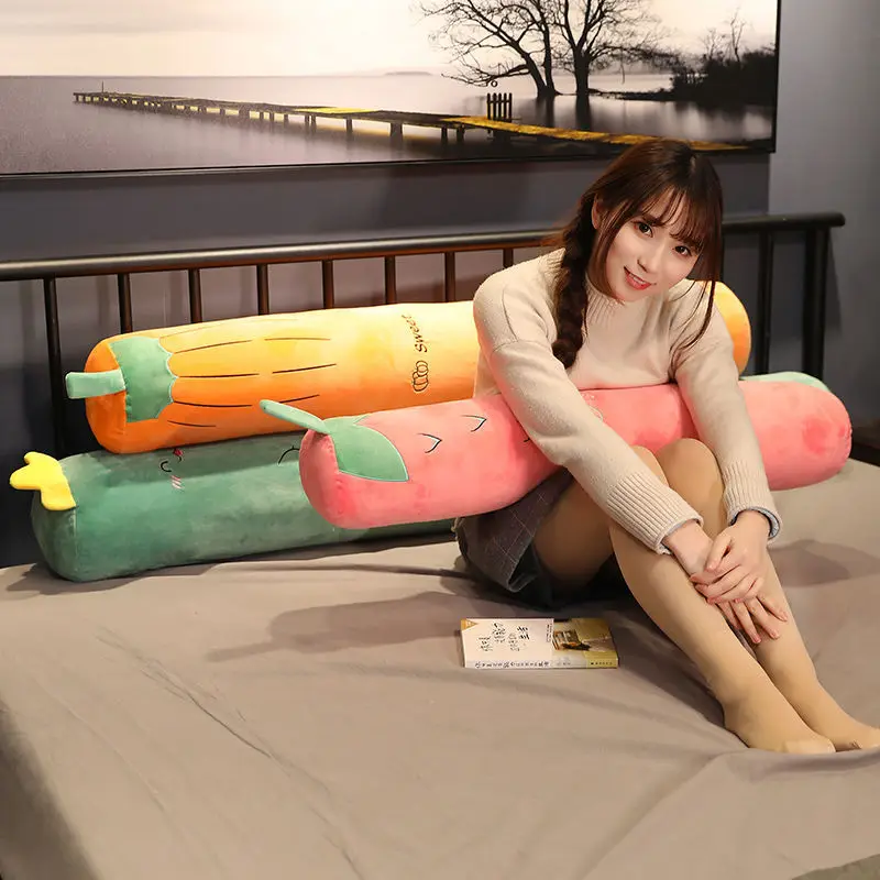 160cm Cute Doll Long Pillow Stuffed Cylinder Removable Support Waist Leg Cushion Sleep Pillow Plush Toys Birthday Gift Almohada