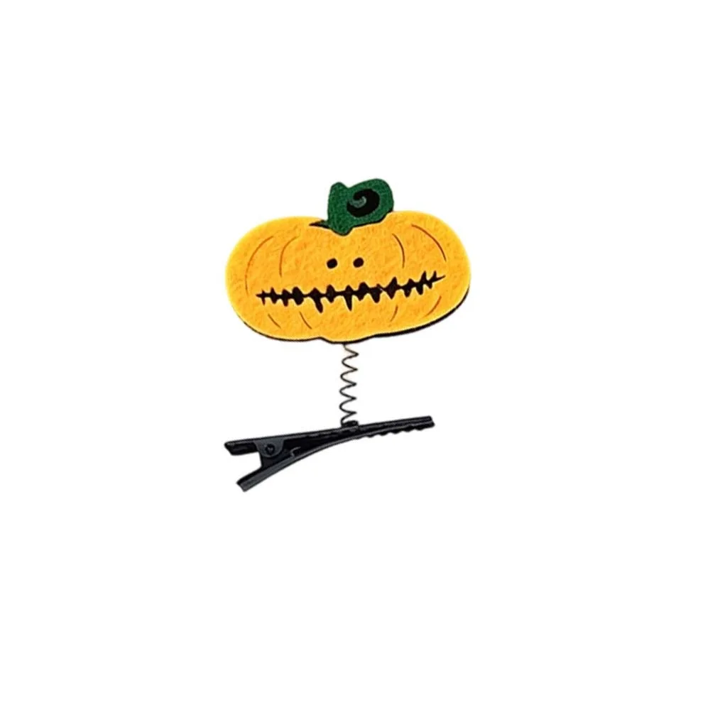 Spring Loaded Halloween Hair Clips Glittery Shaking Effect Spring Hairpins Black Metal Clip Lightweight Gothic Duckbill Clips