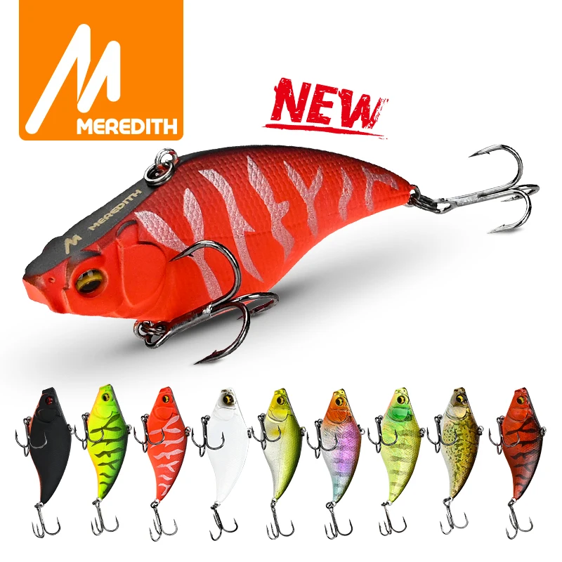 MEREDITH Vibration-X 75mm 19g All-Depth Vibrating Fishing Bait, Wobblers Tackle for Synthetic Lure Accessories