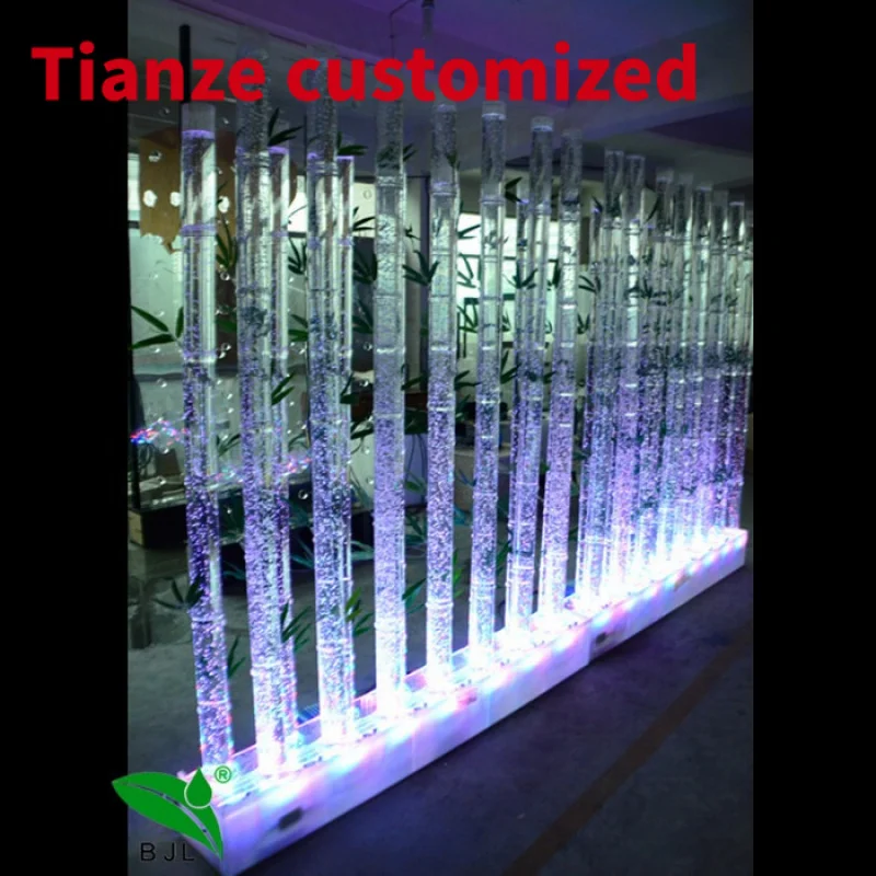 (customized)restaurant background wall glowing tree water feature led water bubble fountain wall