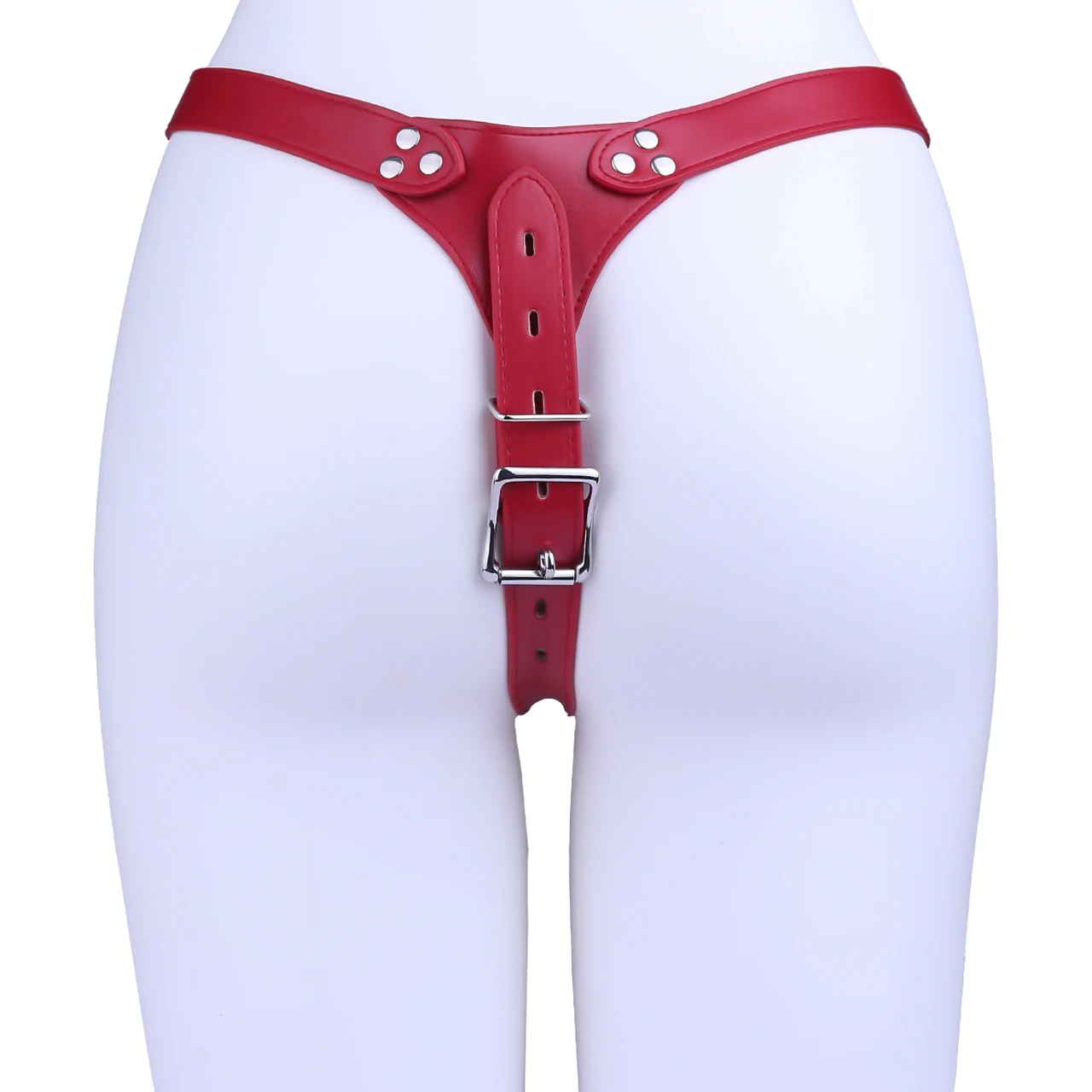 ORALSX PU Leather Male Chastity Cage Accessory Adjustable Restraint Belt For Metal Cock Cage Underwear Belts Sex Toys For Men - view 5