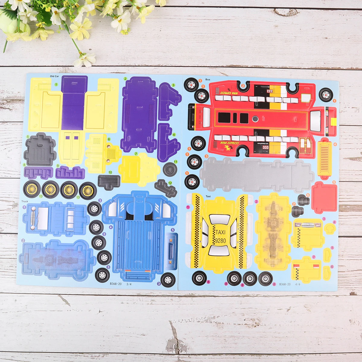 

8Pcs Car 3D Puzzle Paper Crafted Educational Gift Stimulate Kids Hand Eye Coordination Car Model 3D Puzzles Paper Puzzle Toy