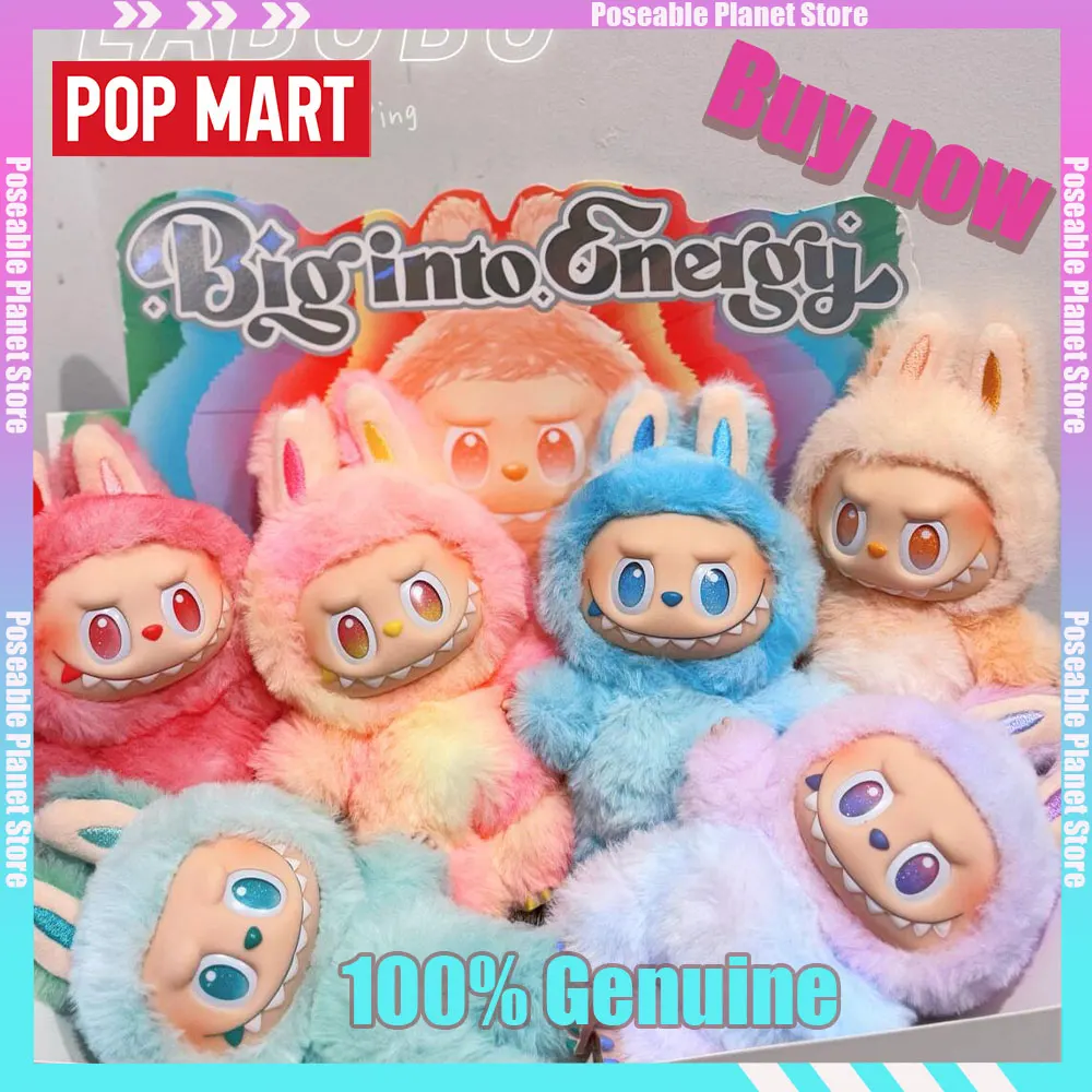 

100% Original POPMART Labubu V3 Blind box THE MONSTERS Big into Energy Series-Vinyl Plush Pendant Doll Christmas Gifts