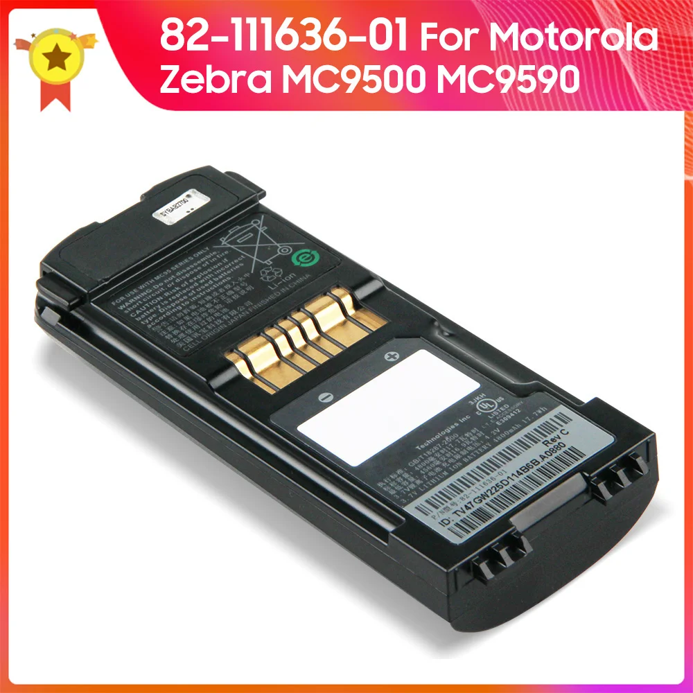 

Replacement Battery 82-111636-01 For Motorola Zebra MC9500 MC9590 MC9596 MC9598 MC9 Large Capacity 4800mAh