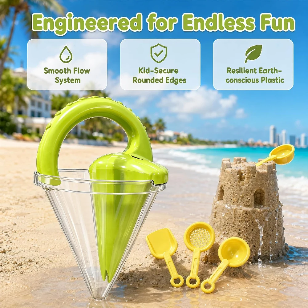 1PCS Drippy Sand Castle Funnel, Outdoor Beach Sand Toy | Drippy Sand Molding, Sand & Water Mixing, Sifting & Spilling Design