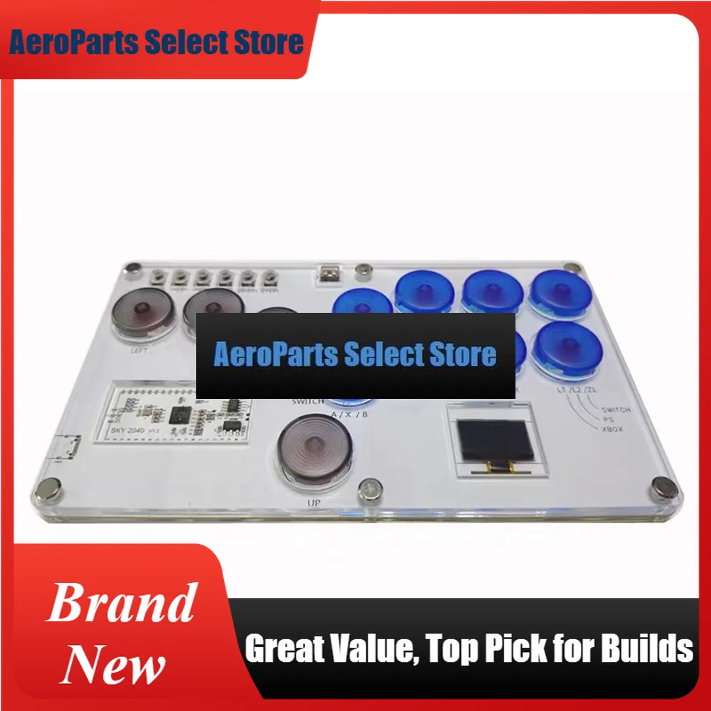 AeroPartsRP2040 Raspberry Pi Street Fighter 6 Tekken Game Covered Punk PS4 Joystick Axis SKY2040 Fighting Keyboard