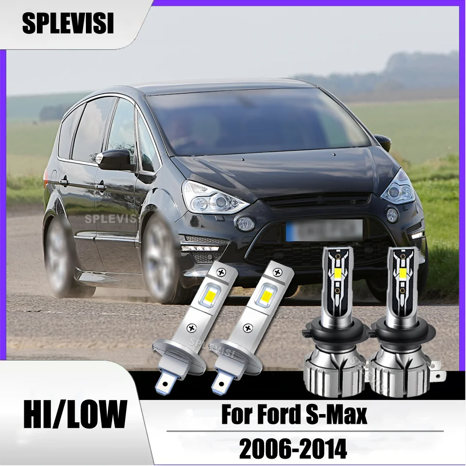 

Upgrade Bundle H1 H7 LED Headlights High Low Beam OE Replacement For Ford S-Max 2006 2007 2008 2009 2010 2011 2012 2013 2014