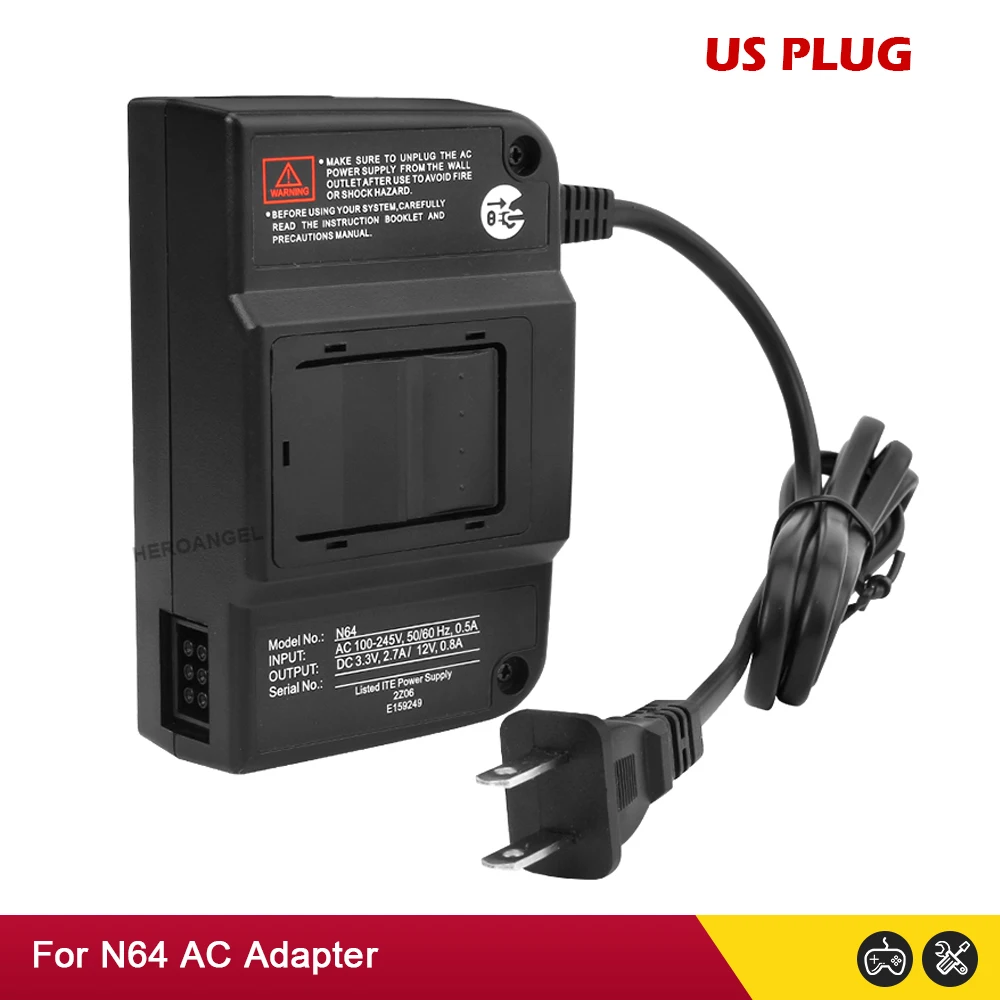 NEW For Nintend N64 AC Adapter Charger for Nintend N64 EU US Power Adapter Power Supply Cord Charging Charger Power Supply