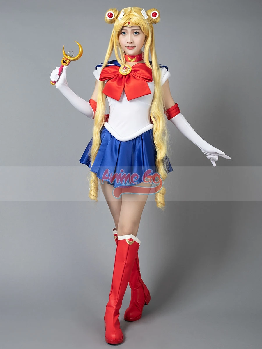 Anime Sailor Tsukino Usagi Serena Cosplay Kostium Damski Sukienka Mundurek Halloween