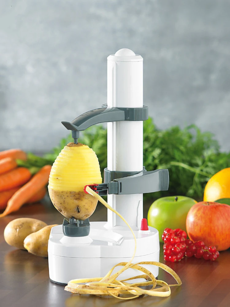 1PC New Electric Spiral Apple Peeler Cutter Slicer Fruit Potato Peeling Automatic Battery Operated Machine with Charger Eu Plug